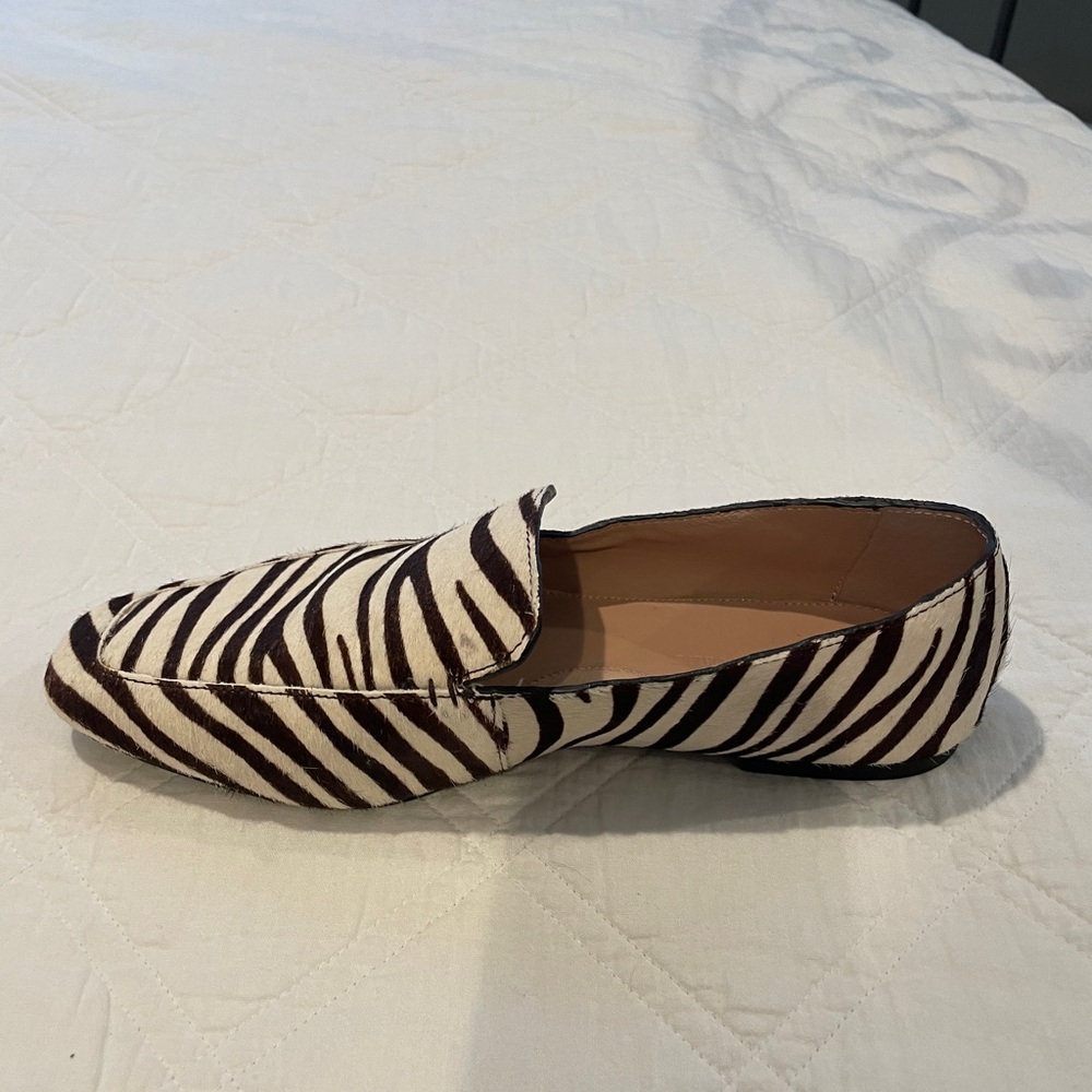 Banana Republic Zebra Print Loafers - Black and White